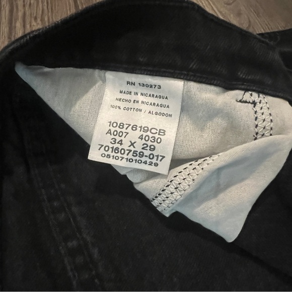 Rustler Black Straight-Leg Jeans - 34x29 - 100% Cotton - Picture 3 of 3